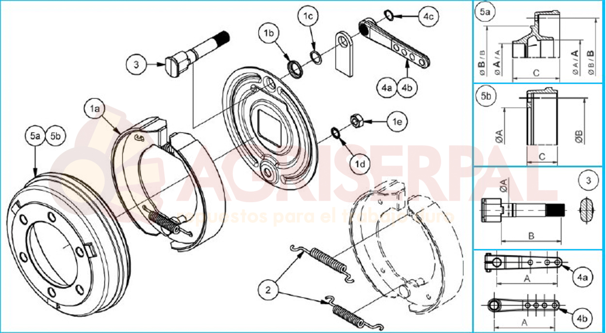 Despiece tambor ADR 300x60 FF, FJ, FK